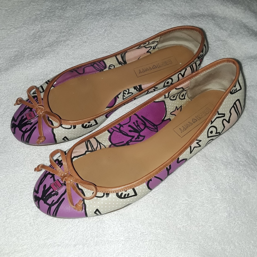 Coach | Poppy Ballet Flats w/ Tassel  Bows Size 8